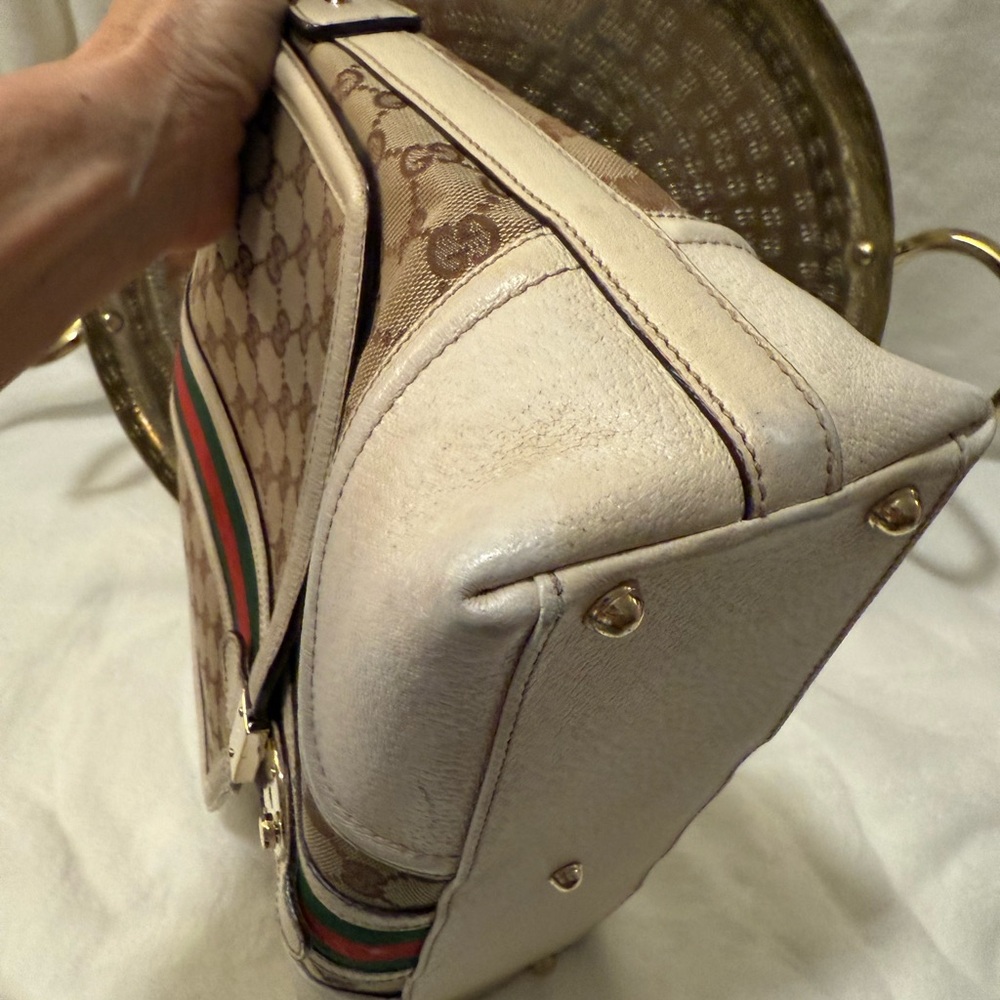 Gucci Beige and Green Women's Bag - Picture 7 of 12